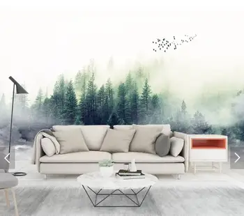Puslu Orman Soyut Duvar Kağıdı duvar resmi 3D Fotoğraf duvar kağıdı Oturma Odası Yatak Odası TV Arka Plan Duvar Kaplaması için kağıt rulolar