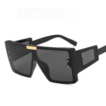 Lüks Yeni Tek Parça Punk Güneş Kadınlar 2021 Vintage güneş gözlüğü Erkekler Pilot Sunglass Oculos Feminino Gafas Lentes De Sol UV400