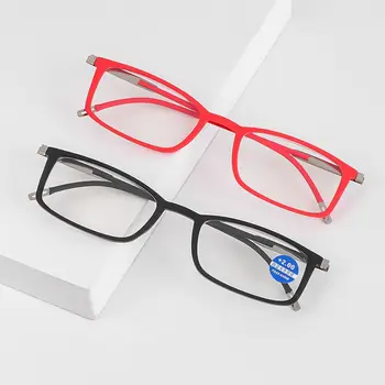 Rahat Vintage taşınabilir zarif gözlük Ultra hafif çerçeve Anti-mavi ışık okuma gözlüğü