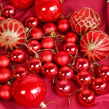 40 Adet Güzel Asılı Noel Top Süsler Noel Topları Kolye Kullanımlık Atmosfer Artırmak