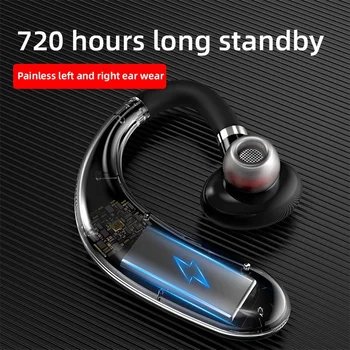 Tek Kulak Kablosuz Bluetooth Kulaklık Mini Kulaklık Eller Serbest Çağrı Stereo Müzik Kulaklık Akıllı Telefonlar için Mikrofon ile