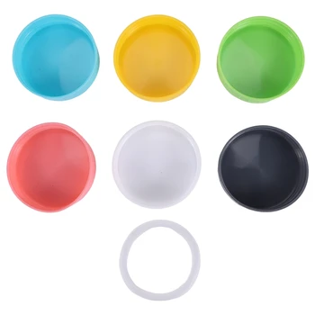 18 Adet Plastik Düzenli Ağız cam turşu kavanozu Kapakları Top, Kerr Ve Daha Fazlası Halkalar İle Renkli Plastik Saklama Kapağı
