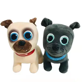 Animasyon Yavru Köpek Pals Bingo Ve Rolly Bulldog Doldurulmuş Hayvanlar Anime Peluş Sevimli Oda Dekor Kawaii peluş oyuncaklar Çocuklar İçin Hediyeler