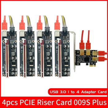 H1111Z PCI-E PCIE Yükseltici Kart 1 ila 4 USB3. 0 Adaptör Kartı Çoğaltıcı HUB PCI Express Yükseltici 009S Artı Yükseltici PCIE x16 BTC Madencilik