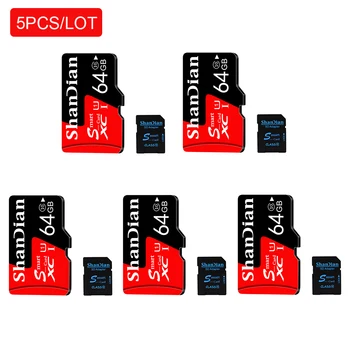 5 ADET / GRUP Akıllı SD / TF kart 128 GB 64 GB 32 GB Sınıf 10 Akıllı SD Kart SD/TF Flash Kart 16 GB 8 GB Kırmızı Hafıza Kartı İçin Telefon / Tablet PC