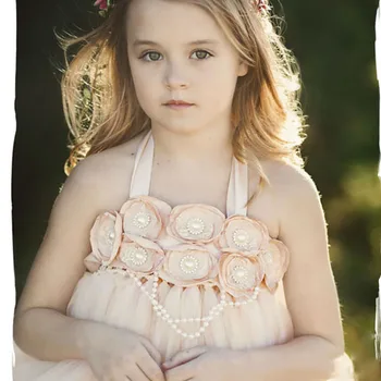 GY Romantik Sevimli çocuk Tül Sling Balo Elbise İlmek çocuk Doğum Günü Tutu Düğün Parti kostüm Özel