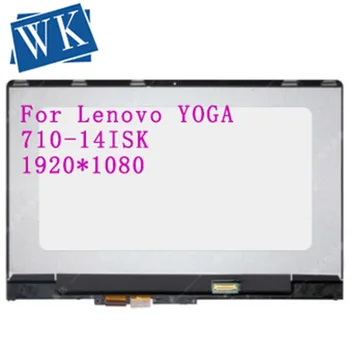 Lenovo Yoga için 710-14ISK 80TY lcd ekran Dokunmatik panel lcd Meclisi Değiştirme + Çerçeve 1920*1080