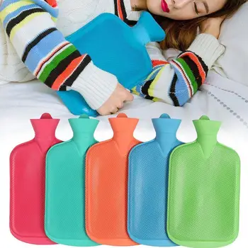 El ısıtıcı 500/1000ml Taşınabilir Sıcak Su şişe çantası El Isıtıcı Kauçuk Düz Renk Termos Kılıfı Kış Malzemeleri Botella De Agua