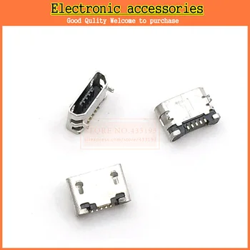 Orijinal Yeni 100 adet mikro USB 5pin dişi usb soket Düz ağız dört ayaklı soket mini usb konektörü
