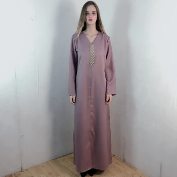 Abaya Dubai Türk Arap Müslüman Elbise Kaftan islami elbise Fas Vestido Longue Djellaba Femme
