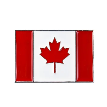 Kanada Ulusal Bayrak Akçaağaç Yaprağı Metal Dikdörtgen Kemer Tokası Vatansever Anıt Yaprakları Afiş Punk Hip Hop Hediyeler Kot Aksesuar