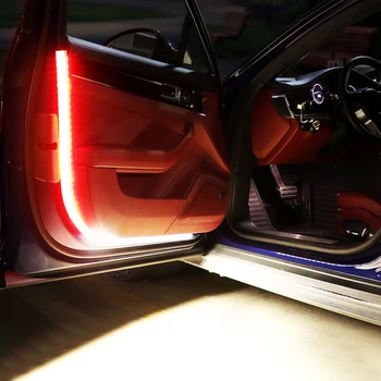 Araba kapı uyarı ışıkları Şeritler Anti Çarpışma emniyet lambası Skoda Octavia 2 İçin A7 A5 Fabia Hızlı Superb Yeti Mazda 3 6 CX-5 CX-7