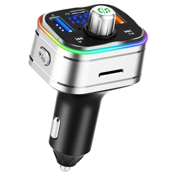 BC62 LED Arkadan Aydınlatmalı Araba Bluetooth FM Verici MP3 Çalar Handsfree Araç Kiti Adaptörü PD Hızlı Şarj Gerilim Algılama