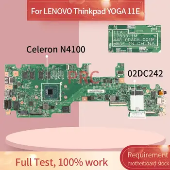 LENOVO Thinkpad YOGA Için 02DC242 11E Celeron N4100 Dizüstü Anakart 17833-1 M 448.0DA06. 001M SR3S0 DDR3 Laptop anakart
