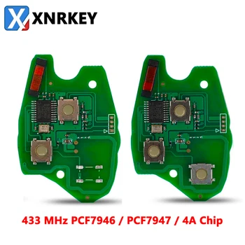 XNRKEY 2/3 Düğme PCB elektronik tahta ile PCF7946 / 7947 / 4A Çip renault duster Modus Clio 3 Twingo Uzaktan Araba Anahtarı