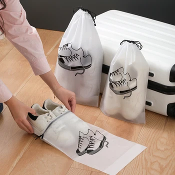 Yeni Şeffaf İpli ayakkabı çantası Su Geçirmez Taşınabilir Seyahat Ayakkabı Elbise Organizatör Botları Enkaz Toz Torbası temel eserdir