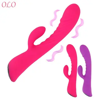 G Spot Vajinal Klitoris Stimülasyon Yapay Penis Vibratörler Tavşan Vibratör Seks Oyuncakları Kadınlar için 9 Modları USB Şarj Edilebilir