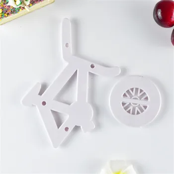 Bisiklet kurabiye kesici Plastik Bisküvi Bıçak Pişirme Meyve Kek mutfak gereçleri Kalıp Kabartma Baskı