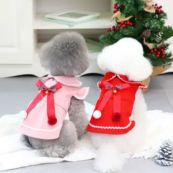 İlkbahar sonbahar köpek elbise kalınlaşmak Noel prenses kısa etek küçük köpekler için köpek Kıyafeti kedi köpek giysileri