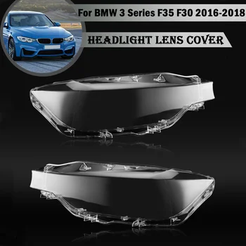 BMW 3 Serisi için F35 F30 316 320 328Li 335 2016-2018 Şeffaf Far Kapağı LED Far Abajur Kabuk Araba Aksesuarları