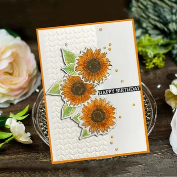 ayçiçeği Şeffaf Şeffaf Silikon Damga / Mühür için DIY scrapbooking / fotoğraf albümü Dekoratif açık damga yaprak
