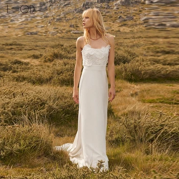 I OD Zarif Mermaid V Yaka düğün elbisesi 2023 Pastrol El yapımı FlowerBridal Elbise Moda Spagetti Vestidos De Novia Kadınlar İçin