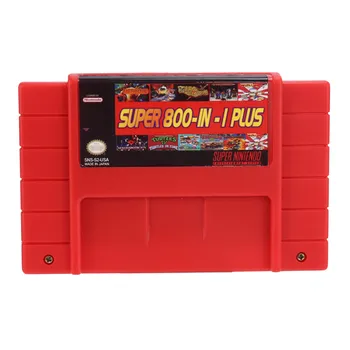 Süper DIY Retro 800 in 1 artı Oyun Kartuşu için 16 Bit Oyun Konsolu Kart ABD, Kırmızı