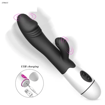 Şarj edilebilir G spot Yapay Penis Su Geçirmez seks oyuncak Vibratör Kadın Mastürbasyon tavşan vibratör Kadınlar İçin Yetişkin Seks ürün