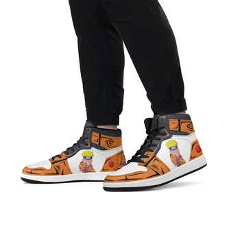 Naruto Anime Periferik Sneakers Yeni Girdap Naruto Klasik Yüksek Top Sneakers Moda Trendi gündelik ayakkabı