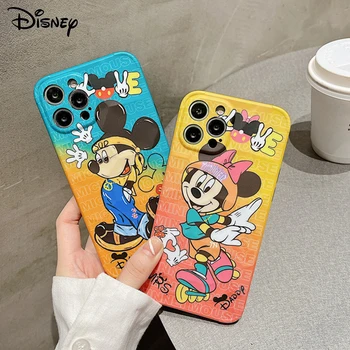 Disney Karikatür Mickey Minnie Telefon Kılıfı için iPhone 11 Durumda Lüks Cep Telefonu Kılıfı için iPhone 7 8 Artı X XR 12 12 Pro Max Durumda