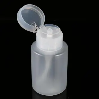 150ML Yeniden Kullanılabilir Plastik pompalı dağıtıcı Boş Şişe Şeffaf Oje Çıkarıcı Aşağı İtin pompalı dağıtıcı s Dudak Göz Konteyner