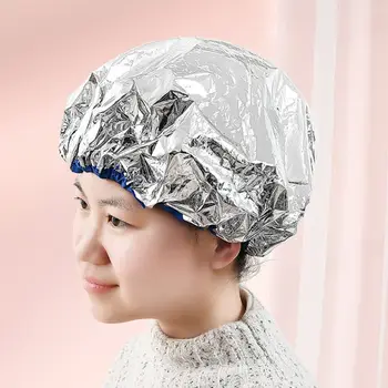 1 ADET ısı yalıtımı alüminyum folyo su geçirmez kapaklar Taşınabilir tek Kullanımlık Spa Kuaför duş boneleri ev şapka saç bakımı koruyucu