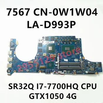 CN-0W1W04 W1W04 CN-0P84C9 P84C9 Dell Inspiron 15 7567 İçin P65F BBV00/10 LA-D993P Laptop Anakart I7-7700HQ GTX1050 4G Test