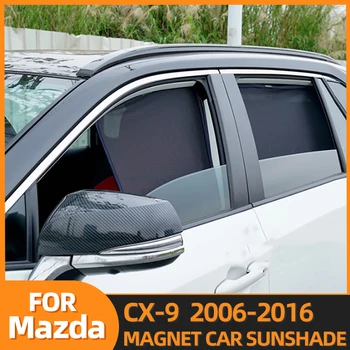 Mazda için CX - 9 CX9 2006-2016 Manyetik araba güneşliği Kalkan Ön Cam Çerçeve Perde Arka Yan Pencere Güneş Tonları CX 9