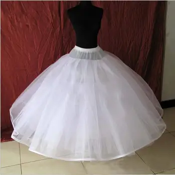Beyaz 3 Kat Düğün Aksesuarları düğün elbisesi Tül Elbise Etek Balo Kombinezon 2021 Etek Hiçbir Çemberler