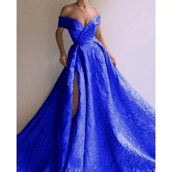 Gelinlik Modelleri Kraliyet Mavi Seksi Gece Kulübü Muhteşem Düğün Parti Kıyafeti Resmi Partie Vestido De Fiesta De Boda için Uygun