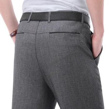 2022 Erkekler Yaz İnce Rahat Pantolon Gevşek Pantolon Ütüsü Olmayan