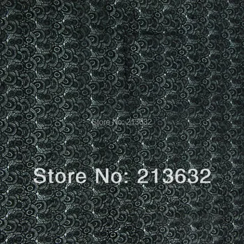 POs88-204 siyah dantel kumaş tekstil aksesuarları klasik bilgisayar nakış işleme çözünür nakış perde kumaşı