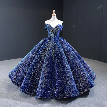 Klasik Vintage Rüya Pullu Kapalı Omuz Abiye Prenses Elbiseler Zarif Quinceanera Elbise Balo Parti Kıyafeti Vestidos