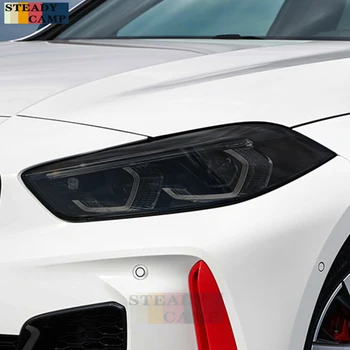 2 Adet Araba Far koruyucu film Füme Siyah Tonu Wrap Vinil Şeffaf TPU Sticker BMW 1 Serisi İçin F40 M135i 2020 2021