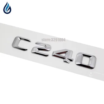 Mercedes Benz C Sınıfı için C240 190E W201 W202 W203 W204 W211 W210 W212 Krom Numarası Harfler Arka bagaj amblemi Rozeti Sticker