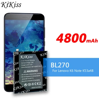 100 % Orijinal Kikiss 4800mAh BL270 lenovo için batarya K6 Not K53a48 Vıbe K6 Artı G Artı G5 Artı Pil BL 270 Piller AKKU