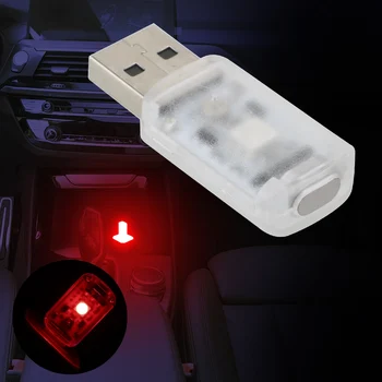 Ses ve dokunmatik kontrol araba LED atmosfer ışığı çakmak dekoratif lamba USB sihirli sahne etkisi ışık evrensel RGB