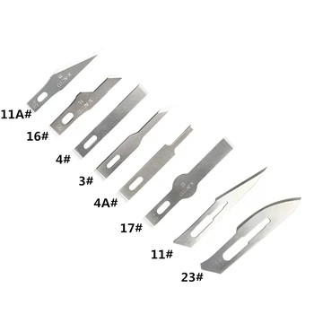 10 Adet Bıçakları Yüksek karbonlu Çelik Gravür Bıçak Bıçakları Ahşap Oyma Gravür Araçları PCB Tamir Hobi DIY Bıçak Kesici Aracı
