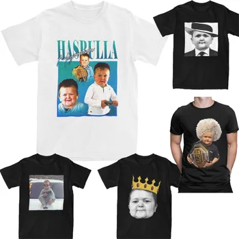 Hasbulla Magomedov Mini Khabib Meme T-Shirt Erkekler için Yenilik Pamuk Tee Gömlek Crewneck Kısa Kollu T Shirt Yetişkin Giysileri