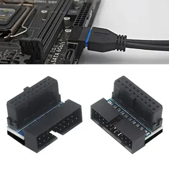Anakart Konektörü Yüksek hızlı Kayıpsız Tak Oyna USB3. 0 19/20 Pin 90 Derece Açılı Dahili Mini Başlık Bilgisayar için