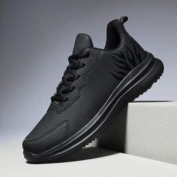 Yeni Ultralight koşu ayakkabıları Erkekler Sneakers Büyük Boy 38-47 Deri Alev Baskı rahat ayakkabılar Açık Atletik Eğitim Koşu