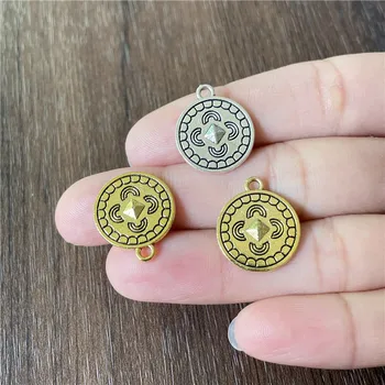 16 * 18mm Dini Muska Tibet Gümüş Altın Kolye Boncuklu Bilezik Kolye Takı El Sanatları Takı alaşımlı bağlantı Konnektörü