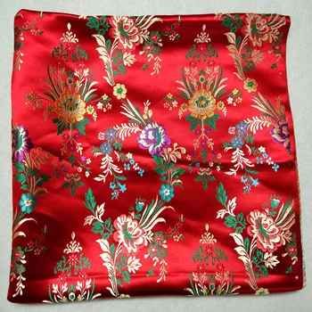 50x72 cm Trandition Kırmızı Renkli Çiçekler Jakarlı Brokar Kumaş Çiçek Jakarlı Giyim Kostüm Bez Elbise Döşeme Furnishin