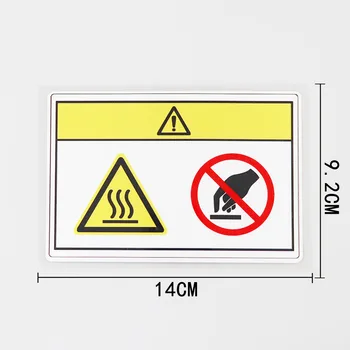 Kişilik Özelleştirme Uyarı İşaretleri PVC Çıkartması Dikdörtgen Anahat Araba Sticker Grafik 14CM X 9.2 CM
